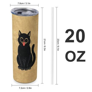 <b>Coffee</b> Tumbler Stainless Steel Tumbler 20oz Vacuum Insulated Straight Cup For Customization - Product Image 6