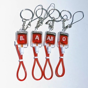Envío gratis diseño personalizado colgante llavero decoración bolsa <span class=keywords><strong>de</strong></span> sangre accesorios para enfermera regalo Doctor tipo <span class=keywords><strong>de</strong></span> sangre - Product Image 2