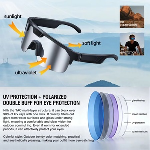 Q01 for Outdoor Bicycle Cycling Running Windproof Goggles AI Photochromic <b>Sunglasses</b> Eyewear <b>Oversize</b> Shades - Product Image 4