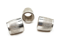 Écrou conique moleté en acier inoxydable et acier au carbone, prix usine, M3-M12, pour meubles et machines