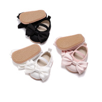 Chaussures de princesse à nœud pour bébés, antidérapantes, pour filles, collection printemps-automne, vente en gros, chaussures de marche tendance pour bébés