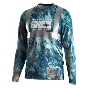 Camisetas de Pesca con Tiras Reflectantes para Hombre, Manga Larga, UPF 50+, Secado Rápido, Transpirables, para Actividades al Aire Libre, Seguras - Product Image 1