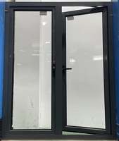 Ventana Abatible de Aluminio y Vidrio de Diseño Moderno Personalizado AMJ, Diseños Modernos, Ventanas de Panel Doble para el Hogar, Ventana Abatible de Aluminio