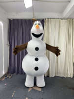 Funtoys-Costume de Mascotte Gonflable en Peluche Olaf Bonhomme de Neige, Costume pour Adulte, pour Cosplay, Noël, Fête d'Halloween, 1 Pièce quantité minimale de commande