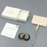 Boîte à tiroir écologique faite à la main sur mesure pour collier et bracelet, pochette à bijoux pour petites entreprises, emballage