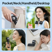 Ventilateur portable pliable à faible MOQ, fournisseur vérifié, batterie 3600 mAh, écran numérique, portable, extérieur, domestique, avec cordon, logo personnalisé, OEM & ODM