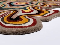 Psychedelic Irregular Shaped Tufted Handmade Area Custom Teppich Teppich für Home Wool Modern Washable Carpet Medium Pile