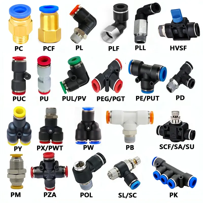 Air Quick Coupler Coupling Quick Connect Plastic Pneumatic Fittings Plastic Pneumatic Parts Push In Fittings Tube Connector