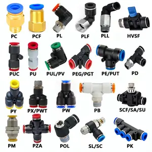 Air Snelkoppeling Quick Connect Plastic Pneumatische Fittingen Plastic Pneumatische Onderdelen Push In Fittings Tube Connector