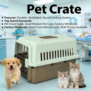 Cage de transport moderne et respirante en PP, approuvée par les compagnies aériennes, pour chiens et chats de petite et moyenne taille - Voyage écologique pour animaux de compagnie - Product Image 1