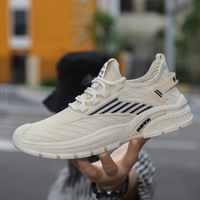 Chaussures de sport légères en maille respirante pour hommes pour la saison du printemps quantité minimale de commande bas Stock à lacets pour les coureurs d'été et d'automne