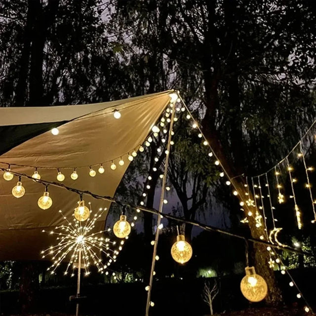 Hot LED Outdoor Solar String Lights 12M/22M IP65 Firefly Style Party Garden Waterproof Camping Tent Decoration
