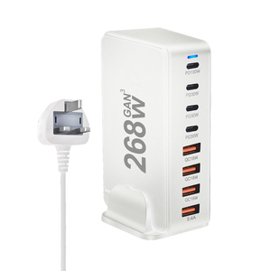 268W GaN PD 8 puertos USB-c USB-a Gan cargador multipuerto <span class=keywords><strong>de</strong></span> escritorio Universal para computadora portátil para teléfonos para juegos - Product Image 4