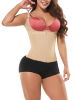 Übergrößen-Fajas für Damen mit Verstellbaren Schultergurten, Taillenformer mit Reißverschluss vorne und Hakenverschluss, Postpartum-Erholungs-Shapewear