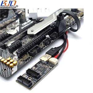 2 port USB 3.0 19PIN soket ke Motherboard 19PIN adaptor Header kartu Riser dengan SATA 15Pin kabel daya tersedia - Product Image 6
