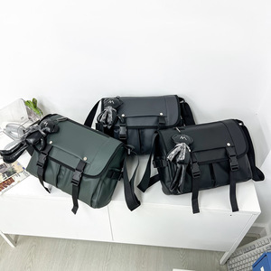Korean Style Fashion Casual Unisex <b>Large</b> Capacity Workwear Outdoor Shoulder <b>Crossbody</b> <b>Bag</b> Waterproof Commute Travel - Product Image 5