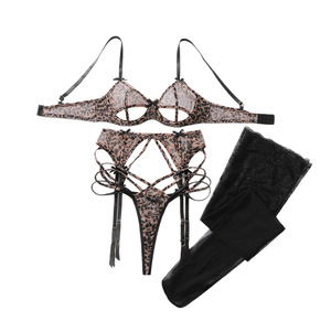 Lingerie <span class=keywords><strong>Femminile</strong></span> Sexy <span class=keywords><strong>di</strong></span> <span class=keywords><strong>Lusso</strong></span>, Reggiseno Leopardato con Guanti, Completo <span class=keywords><strong>Intimo</strong></span> Hot per Donne, Design <span class=keywords><strong>di</strong></span> <span class=keywords><strong>Lusso</strong></span> OEM - Product Image 5