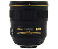 Objectif grand angle Nikon AF S 24mm F 1.4G ED d'occasion pour appareil photo reflex numérique à monture F, à comparer avec les objectifs plein format 14, 24mm, 28mm, 35mm
