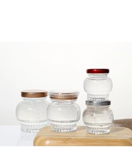 Mini pot en verre avec couvercle en métal pour pudding, yaourt, <span class=keywords><strong>caviar</strong></span>, <span class=keywords><strong>vanille</strong></span>, gelée, confiture, épices au miel, vaisselle, 50ml, 75ml, 100ml, 180ml, 360ml - Product Image 5