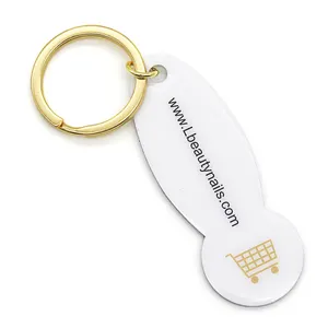 热卖促销定制钥匙扣中国供应商新设计时尚造型购物车芯片钥匙扣