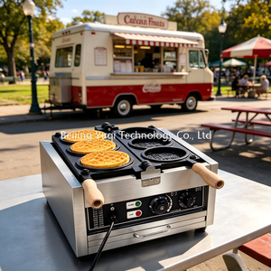 Máquina para Hacer Waffles Japoneses Comerciales, 3 Unidades, 3000W, Calentamiento Rápido, Revestimiento Antiadherente, 3 Waffles por Lote - Product Image 3