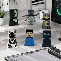 Bloques de Construcción de Personajes de 8 Bits al por Mayor, Juguetes MOC, Set de Figuras de Acción, Modelos de Personajes Pixelados Auténticos