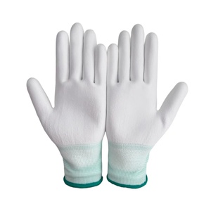 Gants de travail de protection d'urgence durables à prix abordable, en tricot de polyester 13 jauges, enduits de PU et doublés de polyester - Product Image 5
