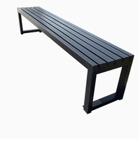 Banc de jardin et de parc moderne et luxueux pour hôtels, banc en métal imperméable et anti-soleil d'extérieur pour écoles et ateliers