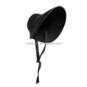 HLC personnalisé Fez fête décoration noir médiéval victorien feutre Bonnet chapeau pour femmes hommes Bonnet chapeaux unisexe Cosplay accessoires - Product Image 2