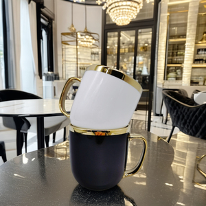 European Luxury Phnom Penh Ceramic Coffee <b>Cup</b> Handheld Eco-Friendly Drinkware With Customizable Logo Design - Product Image 2