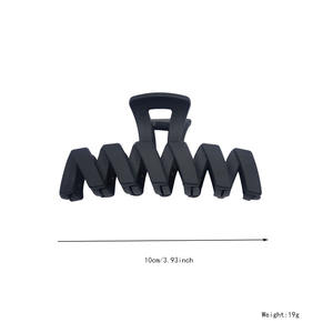 Klip Rambut Berbentuk <span class=keywords><strong>M</strong></span> Sederhana, Tempramen Morandi Frosted Claw Clip Mode Headwear Warna Solid Geometris Elegan Jepit Rambut Rahang - Product Image 2