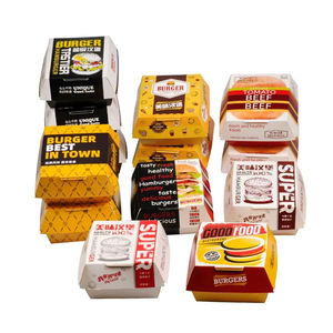 Embalaje de papel de comida rápida desechable para perros calientes, pollo frito, hamburguesa, <span class=keywords><strong>sushi</strong></span> para tomar con estampado de laminación mate - Product Image 4