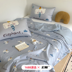 Lyocell Tencel Summer <b>Quilt</b> Printed Breathable Home Use 2.5-3 Jin Woven Ice Silk Machine Washable - Product Image 1