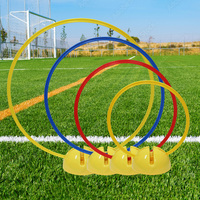 Juego de Anillos de Agilidad Multifunción, Postes de Entrenamiento de Velocidad con Base de Soporte, Anillo de Marcación para Entrenamiento de Fútbol