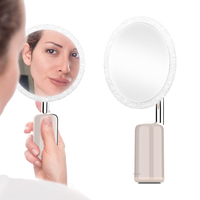Espejo de Maquillaje LED Inteligente - Diseño Portátil de Escritorio con Control Táctil para Uso en el Hogar y Viajes