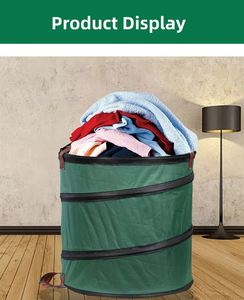 Wholesale Portable Oxford Cloth <b>Foldable</b> Garden Trash Can Reusable Yard Waste <b>Basket</b> for Leaf Collection Outdoor Storage Bag - Product Image 5