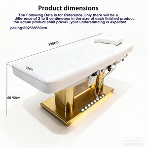 Table de massage chauffante de luxe <span class=keywords><strong>pour</strong></span> esthéticienne, lit professionnel <span class=keywords><strong>pour</strong></span> salon de SPA, table de massage électrique inclinable - Product Image 6