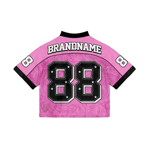 เสื้อยืดแขนสั้นทรงบ็อกซี่ผ้าตาข่ายสไตล์สตรีทแวร์ โพลีเอสเตอร์ 100% น้ำหนักเบา แห้งเร็ว ระบายอากาศได้ดี ซับเหงื่อ รับสกรีนโลโก้ - Product Image 6