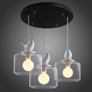 Lampe suspendue en verre style minimaliste moderne avec motif d'oiseau pour restaurant, bar, balcon HM-C-8242 - Product Image 3