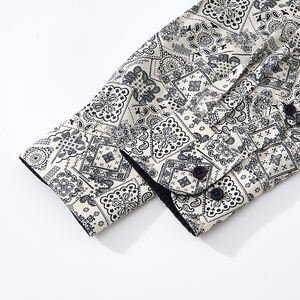 Chemises décontractées pour hommes à manches longues 100% coton popeline, impression numérique, écologiques, logo personnalisé, boutonnées, automne, vente en gros d'usine - Product Image 4