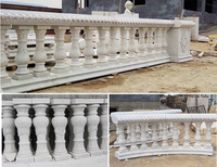 Balustrade d'escalier en marbre blanc pour balcon Balustrade d'escalier