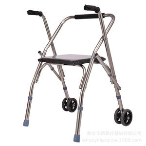 Andador con asiento Lehuo, andador manual de cuatro ruedas para ancianos y personas con movilidad reducida. - Product Image 5