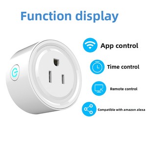 [Lámpara de <span class=keywords><strong>Escritorio</strong></span>] Enchufe Inteligente WiFi Zigbee Compacto con Enchufe Estadounidense de 16 A y 100-240 V, Compatible con la Aplicación Tuya, Control por Voz a través de Alexa y <span class=keywords><strong>Google</strong></span>, Certificado por la FCC, Color Blanco - Product Image 2