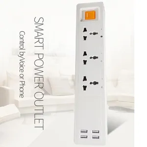 2020 New Smart Home Universal WiFi Smart Power Strip Remove Control Extension Support Tuya eWelink