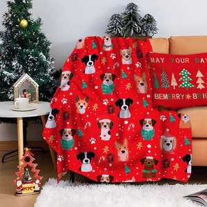 Christmas Reindeer <b>Snowflake</b> Santa Flannel Blanket Throw Blanket Nap Blanket Winter Warm Party <b>Decor</b> Skin Friendly Reversible - Product Image 4