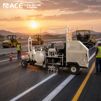 Machine de marquage routier sans air à peinture froide de type entraînement central ACE AC-MSAL-I/II, pompe à moteur essence haute efficacité réglable