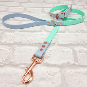 Correa de perro de <span class=keywords><strong>color</strong></span> combinado a la moda con <span class=keywords><strong>collar</strong></span> a juego con gancho bonito soporte de plomo de perro impermeable duradero personalizar <span class=keywords><strong>Color</strong></span> y tamaño - Product Image 6
