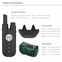 2-in-1 Wasserdichtes Jagd-Beeper-Halsband & Fernbedienung Hundetrainingshalsband mit 3 Trainingsmodi Vibration Schock Piepton