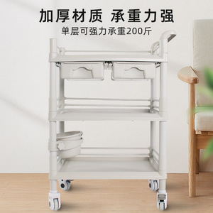 Jingkang Salon Trolley 90cm Height 28cm Shelf <b>Gap</b> Double Drawer Mobile Beauty Cart For Skin Care Treatment - Product Image 3