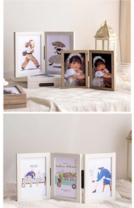 Unique Designed 7 Inch Wall Photo Wedding Photo Frame Triple <b>Combination</b> Folding Photo Frame Set - Product Image 5